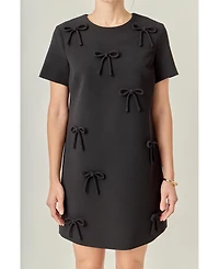 English Factory Women's Bow Detailed Mini Dress
