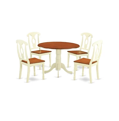 East West Furniture 5 Pc Dining set-Dining Table and 4 Dining Chairs