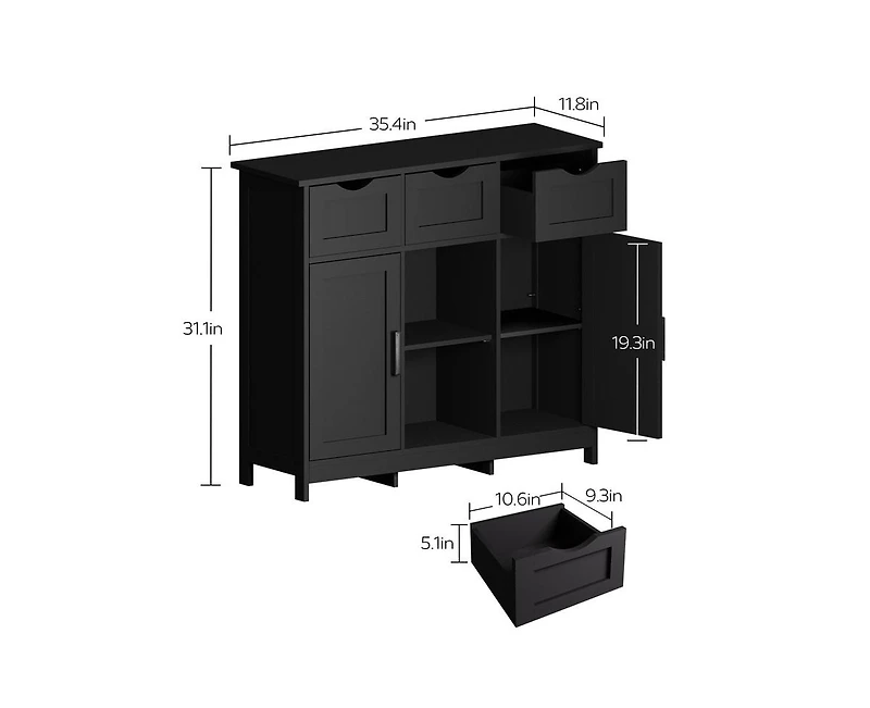 Casainc Accent Storage Cabinets with Drawers and Shelves