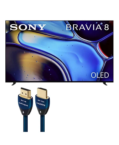 Sony Bravia 8 Ii 55 Inch Qd-oled 4K Hdr Tv with AudioQuest Sky 3m Hdmi Cable