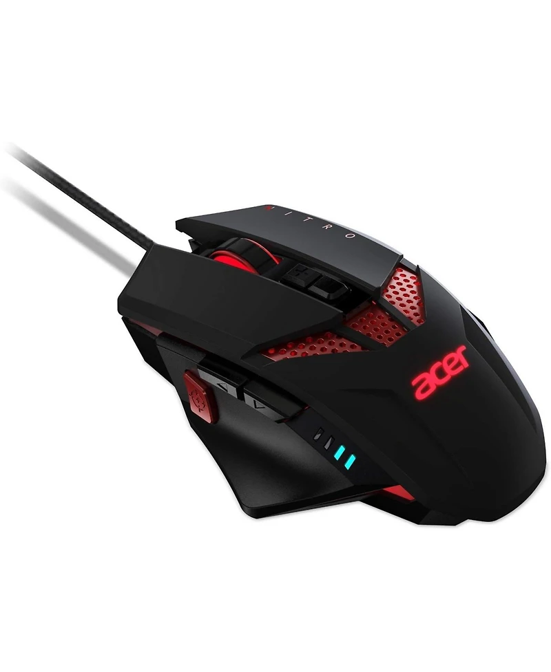 Acer Nitro Gaming Mouse | Customizable Weight | 8 Buttons | 6 Adjustable Dpi Lighting | Up to 4000 Dpi