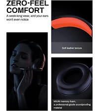 Acer 2.4GHz Flex Wireless Gaming Headset | Red + Orange | 100H Battery, 50mm Drivers, Noise-Canceling Mic | Bluetooth 5.3, 3.5mm | PS4, Pc, Music, Mee