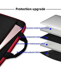 Laptop Sleeve 13-14" Case Briefcase Compatible with MacBook Pro M4/M3/M2/M1 All Model of 13.3"Mac Air/Pro, Xps 13 14, Most Popular 13"-14" Notebooks