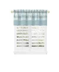 Kate Aurora Modern Country Farmhouse 3 Piece Buffalo Check Plaid Window Curtains & Valance Set