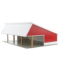1/64 Red & White 64ft x 48ft Wooden Cattle Shed with Removeable Roof Sta-223