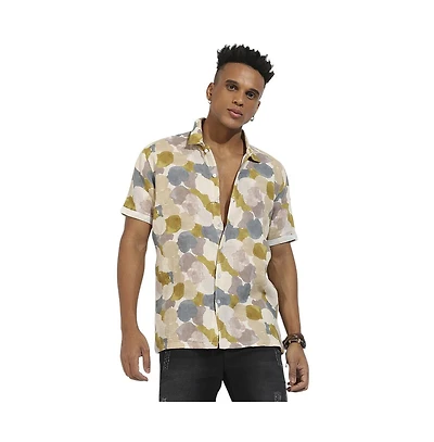 Campus Sutra Men's Multicolour Abstract Print Shirt