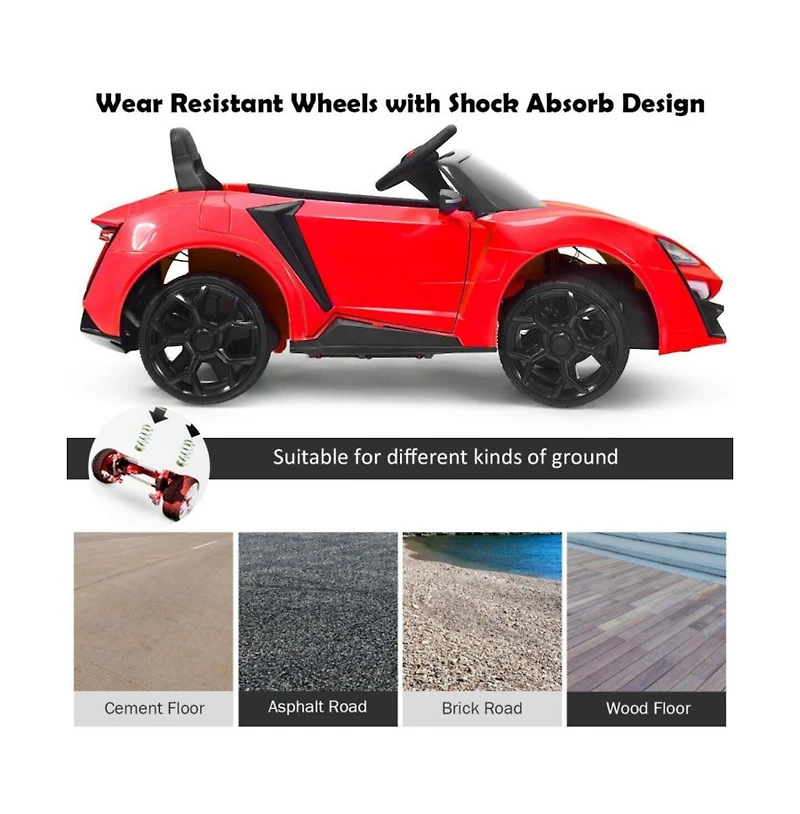 Akiudex Kids Electric Ride On Car with Remote Control and MP3 Player