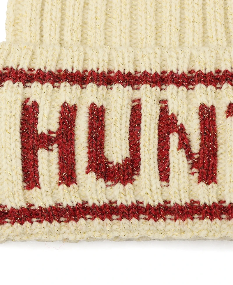 Hunter Metallic Rib Logo Cuff Beanie