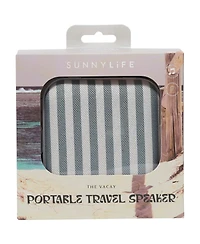 Sunnylife Portable Travel Speaker: Vacay Olive Stripe