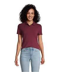 Lands' End Women's Short Sleeve Basic Mesh Polo Shirt