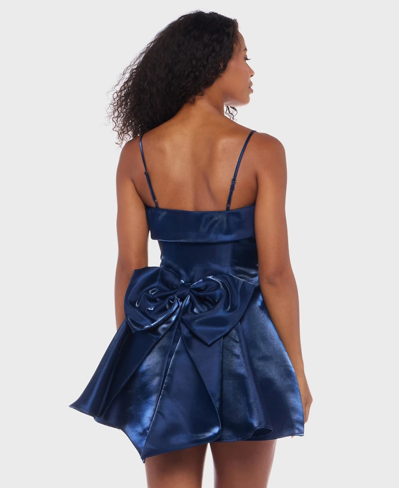 Alex & Sophia Juniors' Square Neck Short Dress