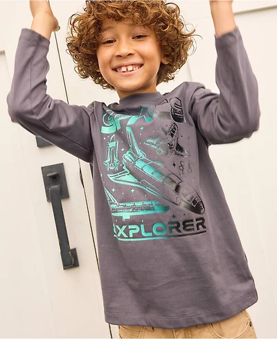 Lands' End Boys Long Sleeve Graphic Tee