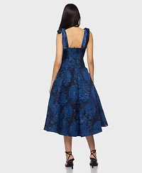 Alex & Sophia Juniors Square Neck Midi Dress