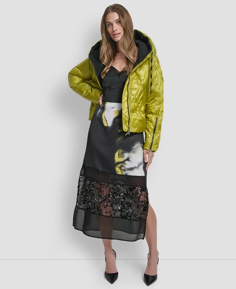 Dkny Women's Cropped Puffer Jacket