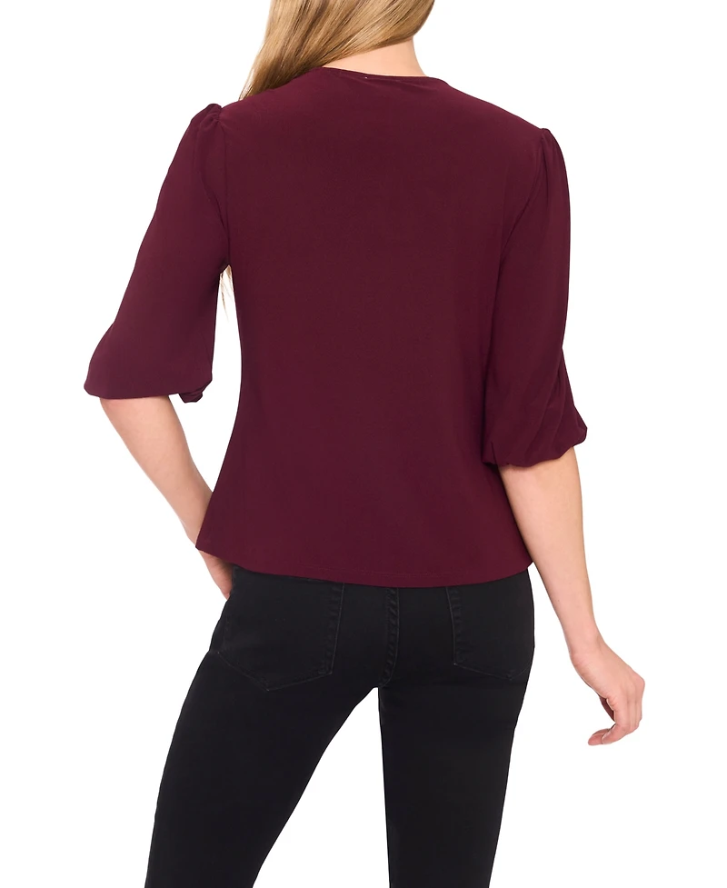CeCe Women's Twist Keyhole Knit Top