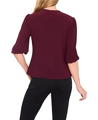 CeCe Women's Twist Keyhole Knit Top