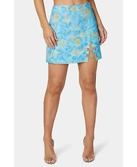 Bebe Women's Chain Slit Mini Skirt