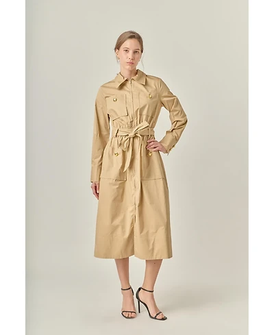 English Factory Women's Big Pocket Midi Dress