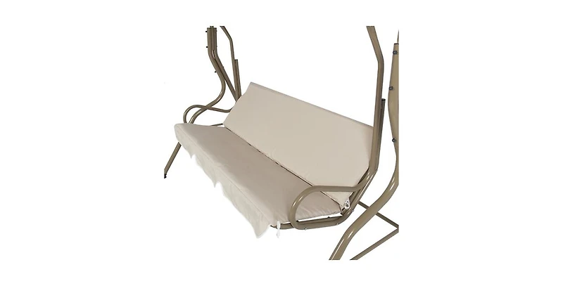 Slickblue Patio Deck Glider Swing with Canopy for Outdoor Porch Seating and Shade