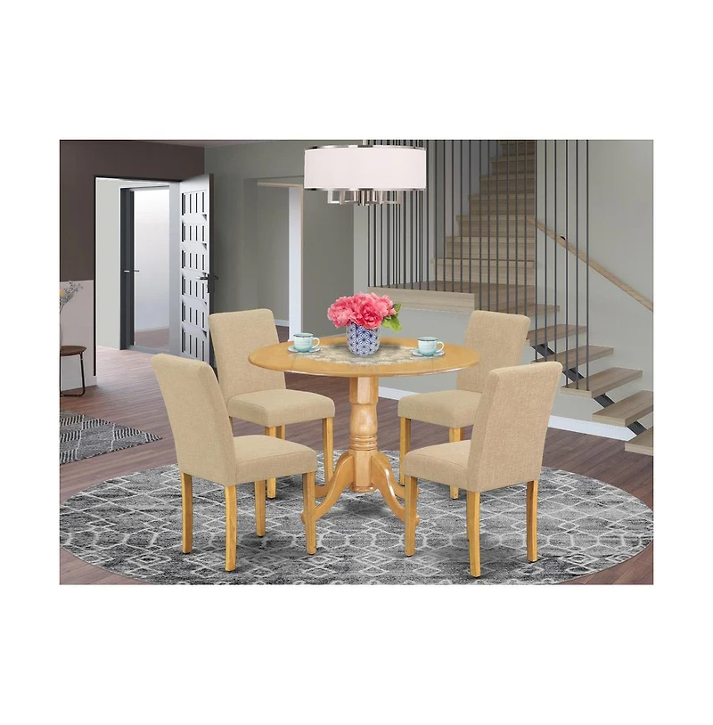 East West Furniture Dining Room Set Oak