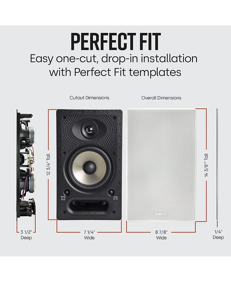 Polk Audio 65-rt Vanishing In Wall Speakers - Pair (White)