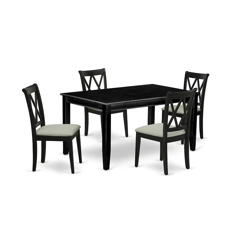 East West Furniture Dining Room Set Black