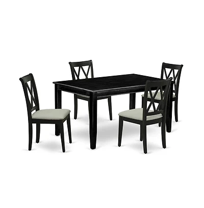 East West Furniture Dining Room Set Black