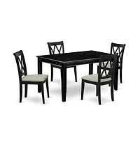 East West Furniture Dining Room Set Black