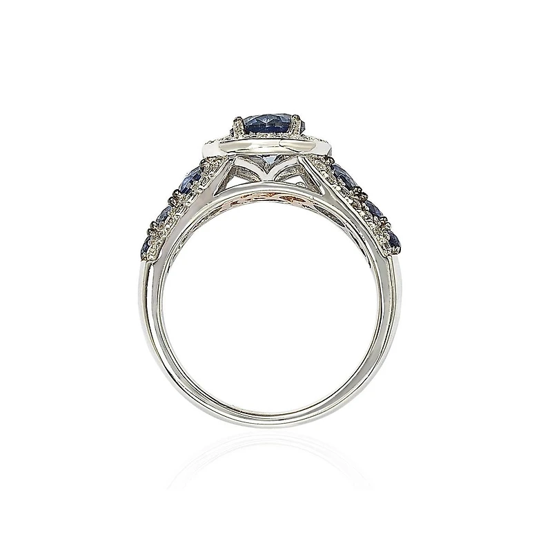 Suzy Levian New York Sterling Silver Sapphire 7 Stone Ring