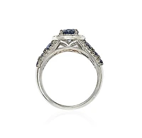 Suzy Levian New York Sterling Silver Sapphire 7 Stone Ring