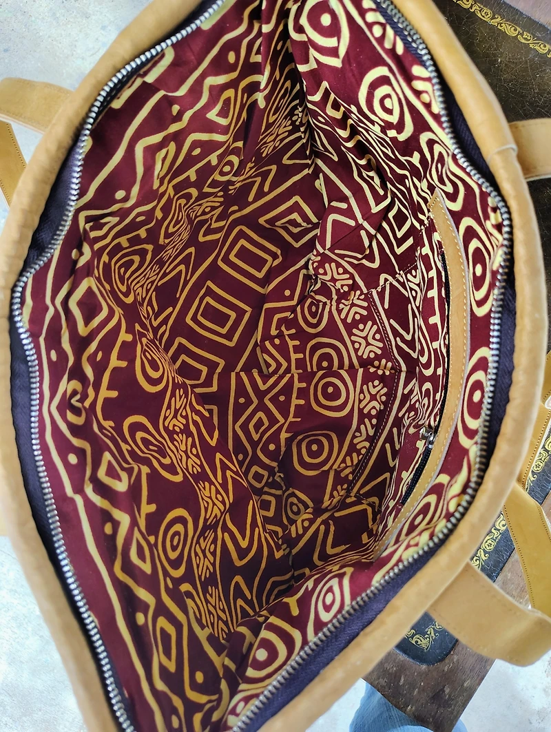 Sawa Sawa Calm Waters Handmade Sisal Straw Work/Office Tote Bag