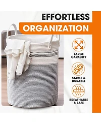 Cheer Collection Large Laundry Hamper (15" x 19.7