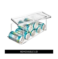 iDesign Soda Can Organizer with Lid for Pantry - Clear - Made in Usa