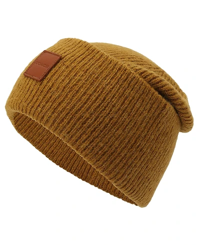 Coach Men's Leather Patch Bean Hat