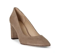 Lauren Ralph Women's Lanette Suede Block-Heel Pumps