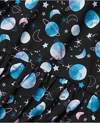 Lands' End Girls Long Sleeve Gathered Waist Jersey Dress