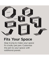 Iris Usa 24" Exercise 4-Panel Pet Playpen with Door, Dog Playpen, Puppy Playpen, Small and Medium Dogs, Keep Pets Secure, Easy Assemble, Rust-Fre