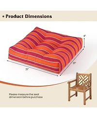 Gymax Set of 4 21'' x 21'' Chair Seat Cushion Pads Patio