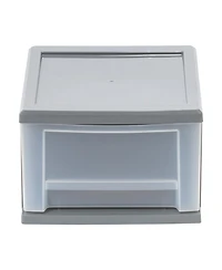 Iris Usa 6.5 Quart Gray Stackable Drawer, 5 Pack