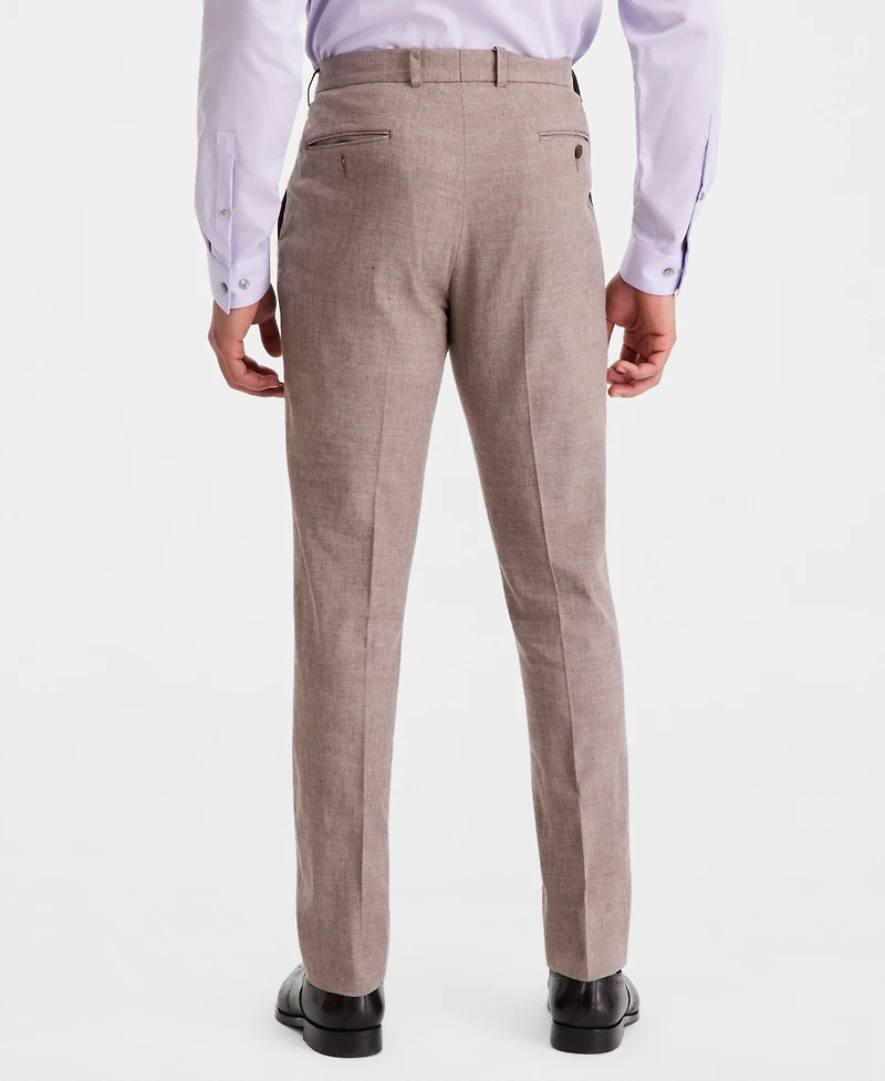 Calvin Klein Men's Slim-Fit Linen-Blend Suit Separates Pants