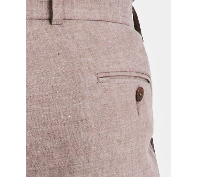 Calvin Klein Men's Slim-Fit Linen-Blend Suit Separates Pants