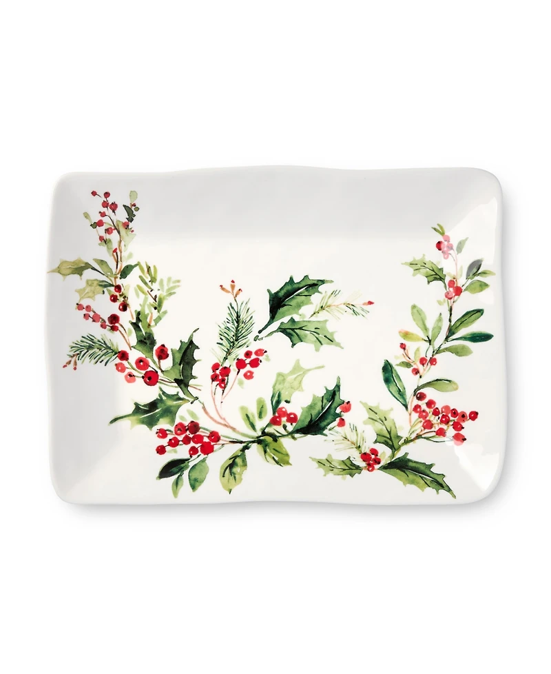 Certified International Holly Vines Rectangular Platter