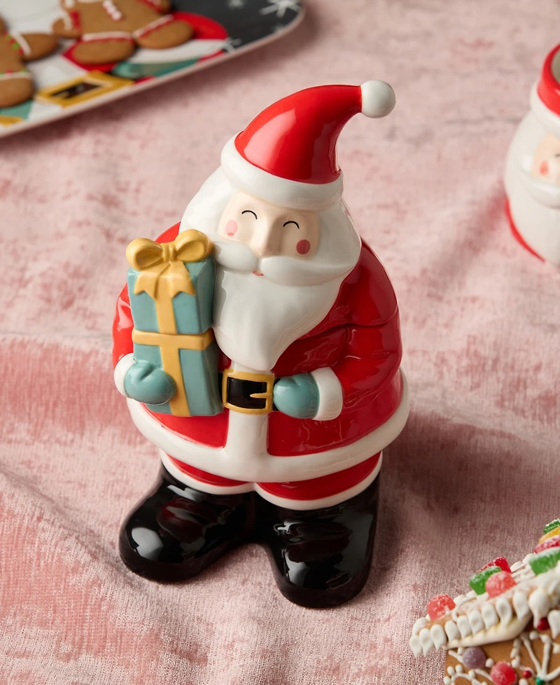 Certified International Christmas Whimsy Santa 3-d Cookie Jar