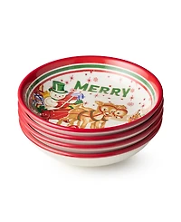 Certified International Santa's Retro Christmas Soup Bowls, Set of 4