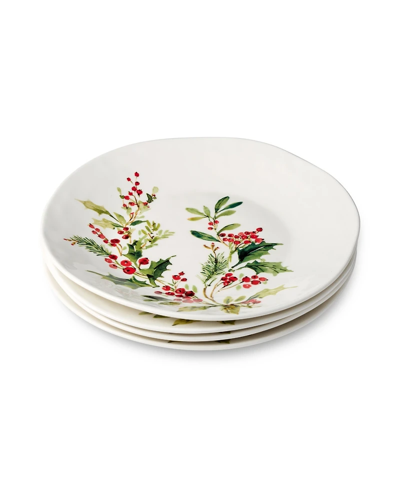 Certified International Holly Vines Dinner Plates, Set of 4