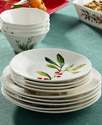 Certified International Holly Vines Dessert Plates, Set of 4