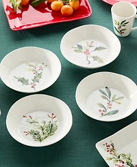 Certified International Holly Vines Dinner Bowls, Set of 4