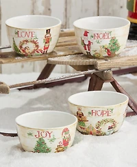 Certified International Nutcracker Parade Ice Cream Bowls, Set of 4