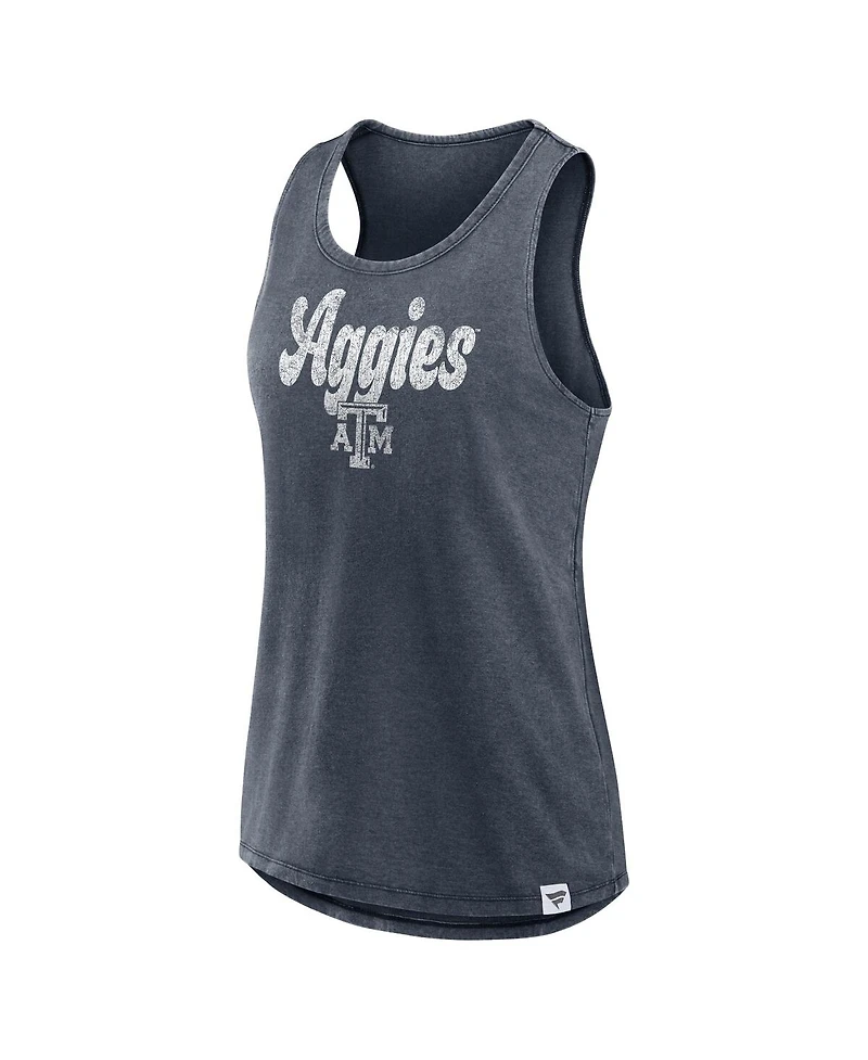 Fanatics Women's Charcoal Texas A M Aggies True Classics Snow Wash Tank Top