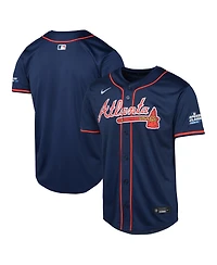 Nike Big Boys and Girls Navy Atlanta Braves 2025 Mlb Speedway Classic Alternate Limited Jersey